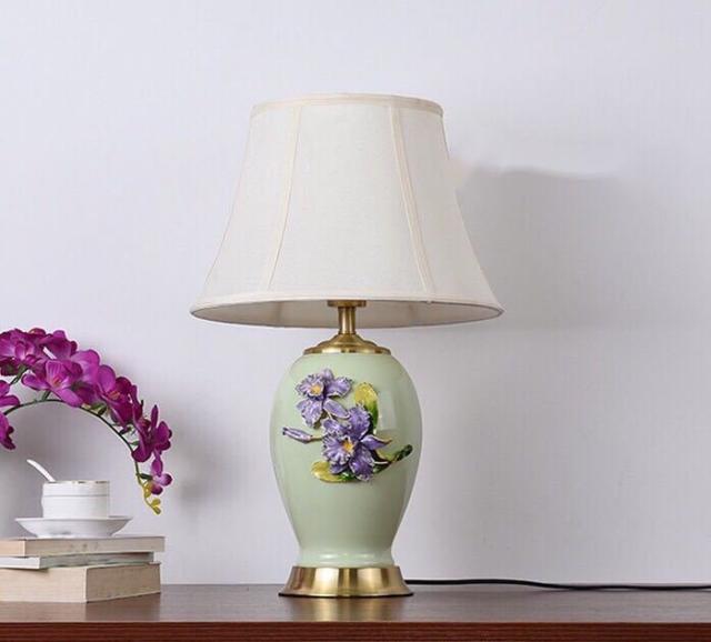 照明スタンドライト テーブルランプ デスクライト 卓上ステンド 高級陶器スタンドの通販は