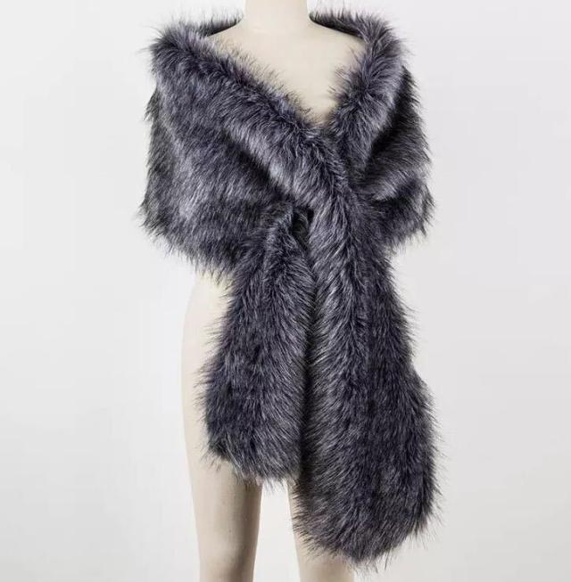 毛皮風ミンクケープ ．ファーショール ファーストール ポンチョ ボレロ ストール．