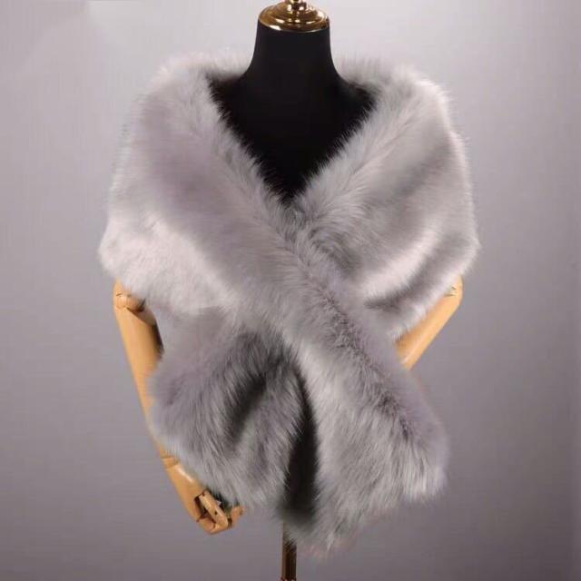 毛皮風ミンクケープ ．ファーショール ファーストール ポンチョ ボレロ ストール