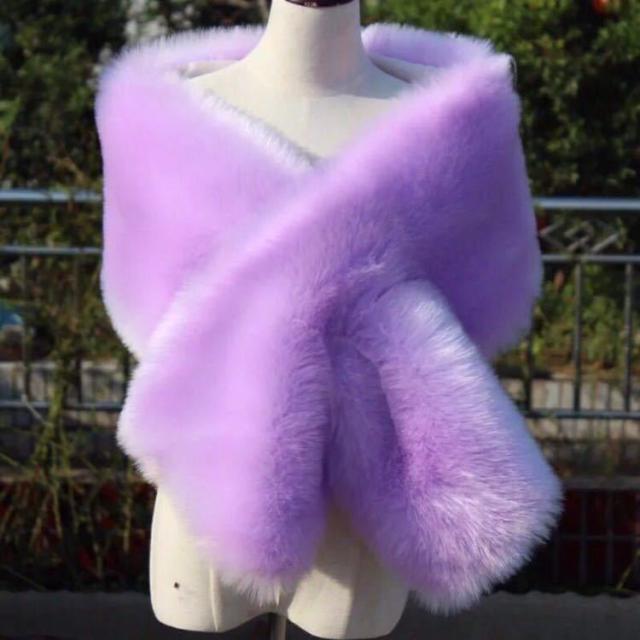 毛皮風ミンクケープ ．ファーショール ファーストール ポンチョ ボレロ ストール．