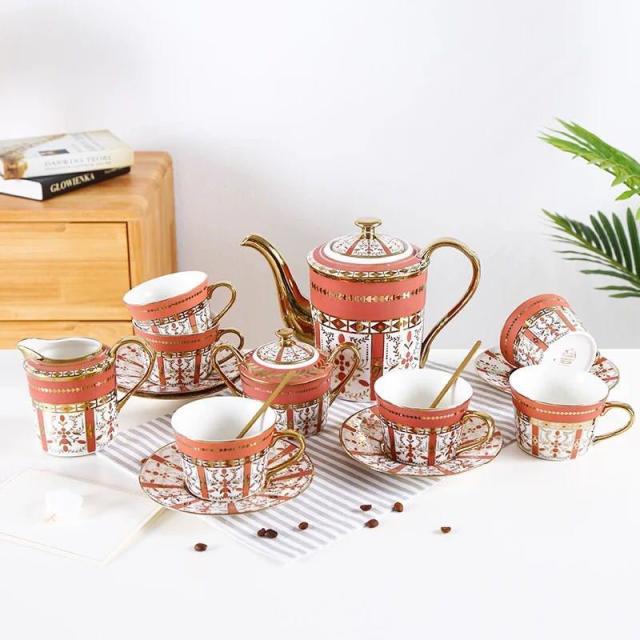 ティー・コーヒーカップセット カップ＆ソーサー6客セット 陶磁器ティーセット ．の通販は