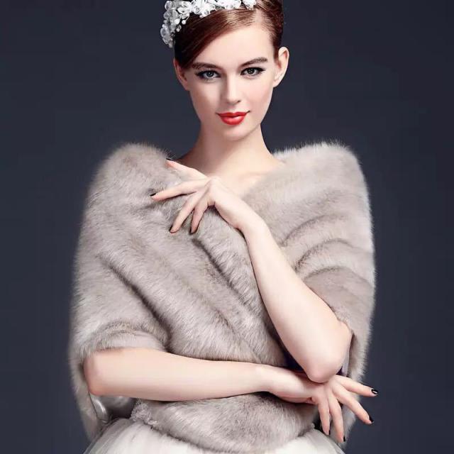 毛皮風ミンクケープ ．ファーショール ファーストール ポンチョ ボレロ ストール