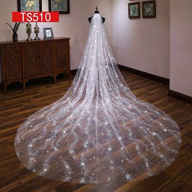 ウエディングベール 〜ロングベール ウェディング レース・刺繍 ベールUP儀式OK 結婚式用