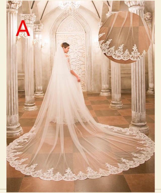 ウエディングベール 〜ロングベール ウェディング レース・刺繍 ベール