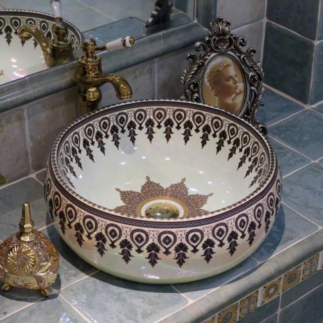 洗面ボウルセット 洗面ボール 陶器 手水鉢 手洗器 手洗い鉢 洗面器の通販は