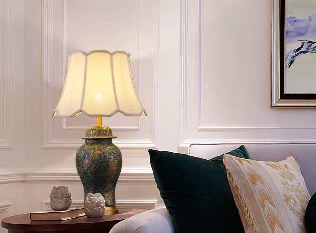 照明スタンドライト テーブルランプ デスクライト 卓上ステンド 高級陶器テーブルスタンドの通販は