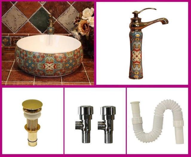 洗面ボウルセット 洗面ボール 陶器 手水鉢 手洗器 手洗い鉢 洗面器