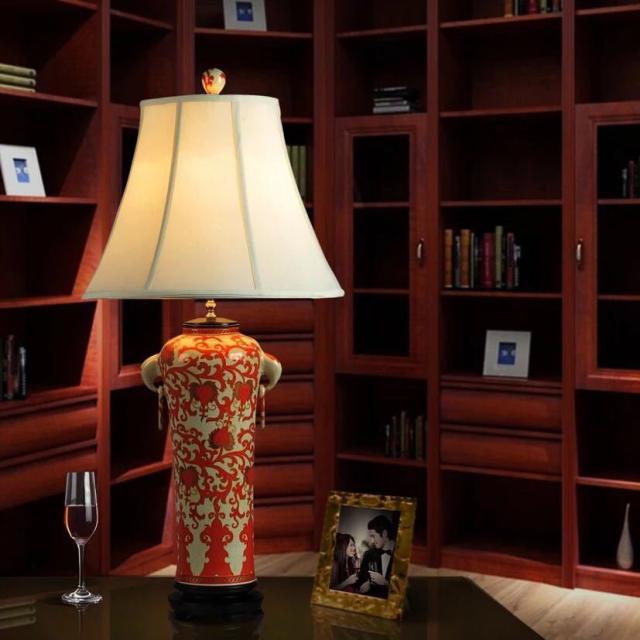 照明スタンドライト テーブルランプ デスクライト 卓上ステンド 高級陶器スタンドの通販は 57,989円