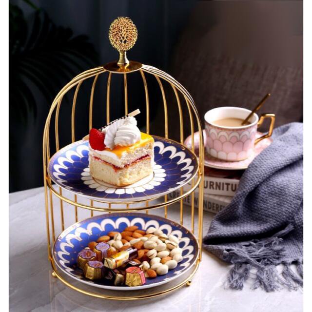 ケーキ スタンド プレート 2段セット アフタヌーンティー フルーツ トレー 皿 30,442円
