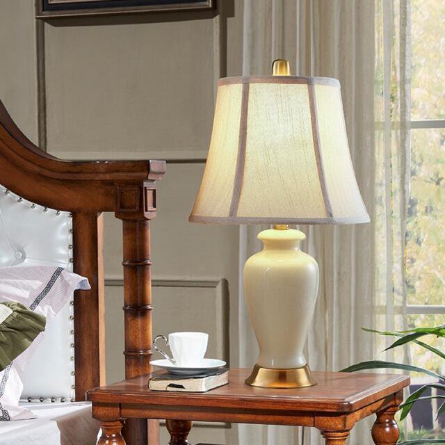 高級照明スタンドライト テーブルランプ デスクライト ．陶器卓上ステンド