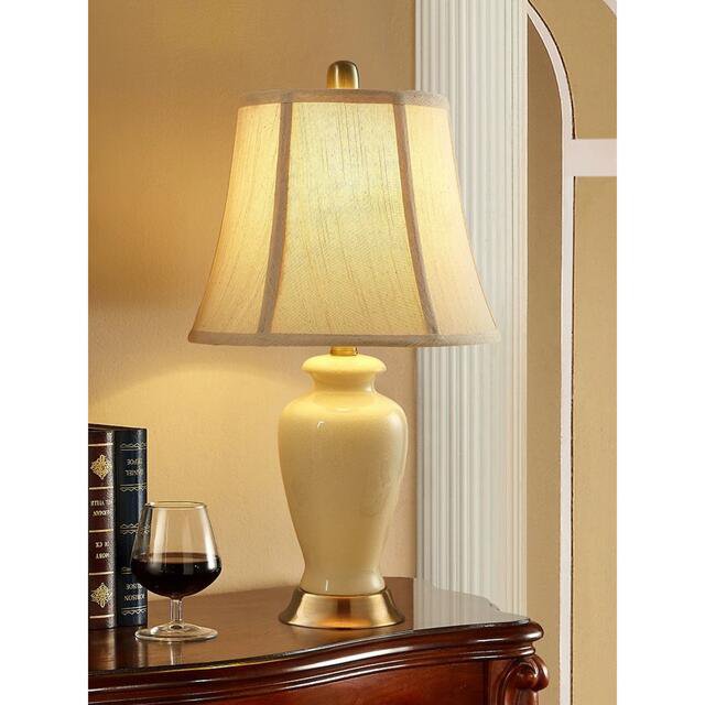 高級照明スタンドライト テーブルランプ デスクライト ．陶器卓上ステンド