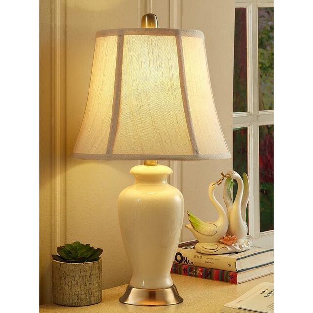 高級照明スタンドライト テーブルランプ デスクライト ．陶器卓上ステンド