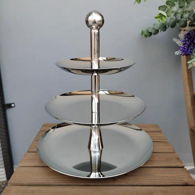 SW 18-8 3段 ﾊｲﾃｨｰｽﾀﾝﾄﾞ 大【ビッフェ用品】【ステンレス】 WADASUKE