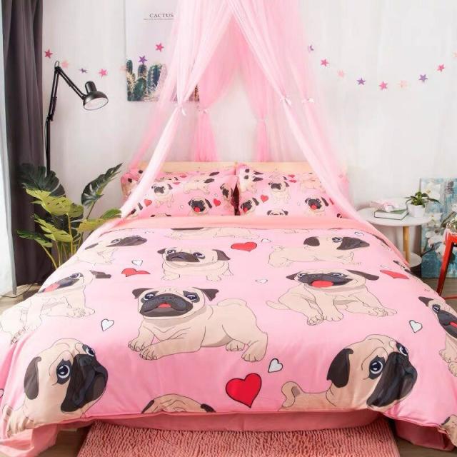 ワイドダブル ベッド用品4点セット ．寝具 枕カバー掛け布団カバー  