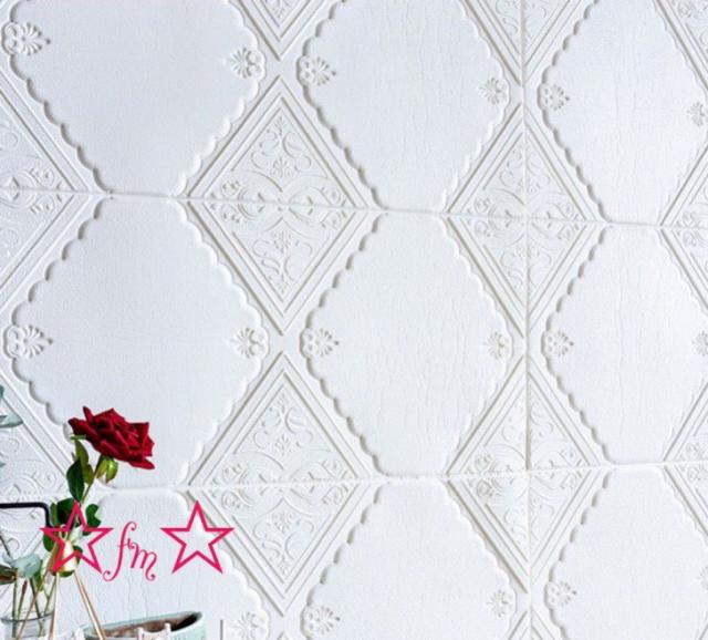 50枚 70x70cm 背景壁 3D立体レンガ模様壁紙 防水 汚い防止 カビ防止