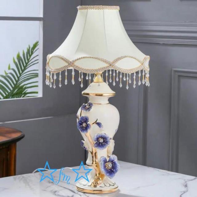 照明スタンドライト テーブルランプ デスクライト 卓上ステンド 高級陶器スタンドの通販は