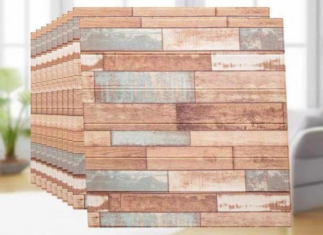 50枚 70cm×70cm 背景壁 3D立体レンガ模様壁紙 ．防水 汚い防止 カビ防止