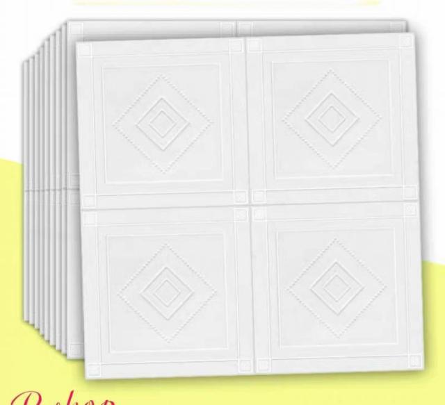 50枚 70cm×70cm 背景壁 ．3D立体レンガ模様壁紙 防水 汚い防止 カビ防止