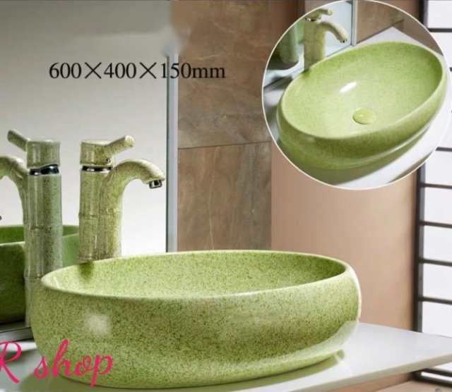 置き型洗面ボウルセット．手洗い器 デザイン 陶磁器 手洗い鉢 洗面台