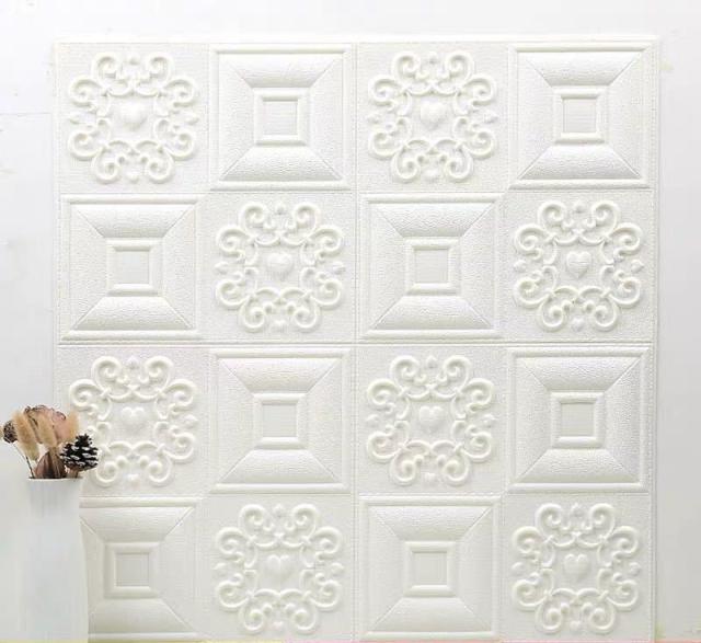 50枚 70cm×70cm 背景壁 3D立体レンガ模様壁紙 防水 汚い防止 カビ防止