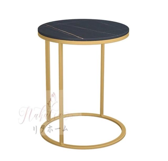 人造大理石サイドテーブル 電話台 ミニテーブル 花台 ローテーブル 幅45cm