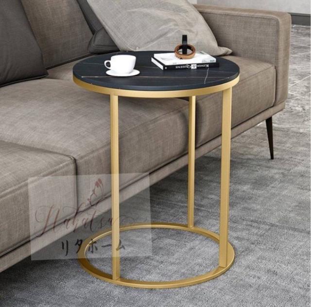 人造大理石サイドテーブル 電話台 ミニテーブル 花台 ローテーブル 幅45cm