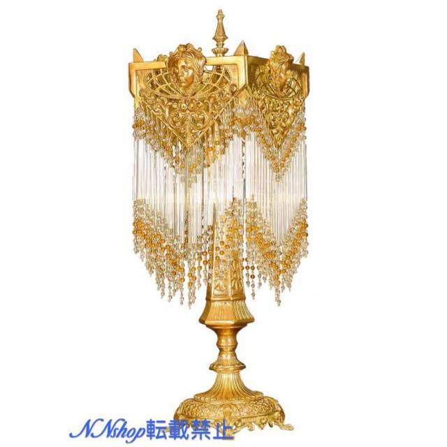 高級銅製照明スタンドライト テーブルランプ デスクライト 卓上ステンド 上品ステンド 高さ60cmの通販は 100,430円