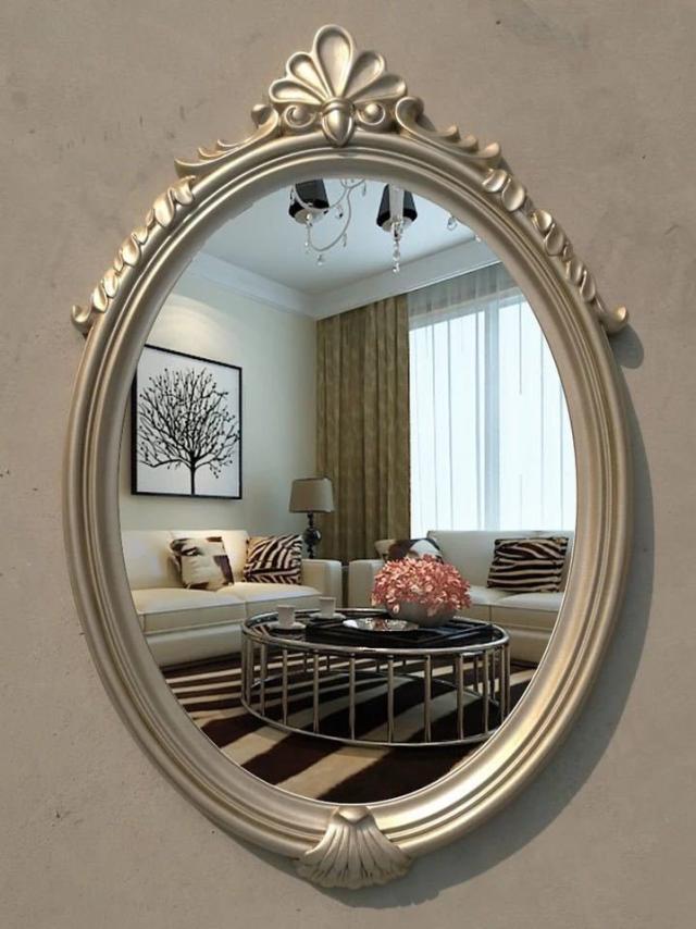 壁掛け 鏡 レトロ 北欧レトロ ビンテージ 木製フレーム 等身鏡 姿見