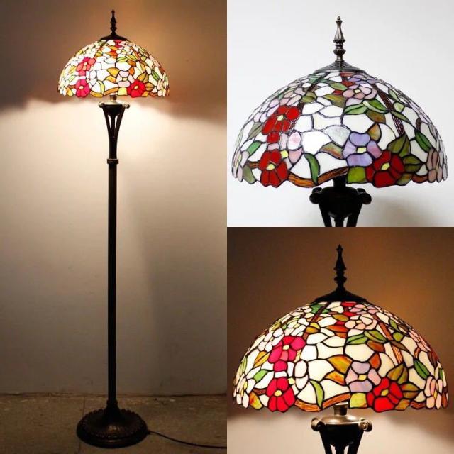 ステンドグラスフロアライト フロアスタンド ステンドグラスランプ