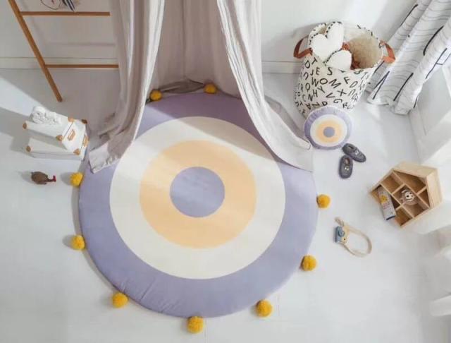 プレイマット ラグマット 子供部屋カーペット お昼寝マット キッズマット ．