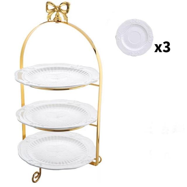 ケーキ スタンド プレート 3段セット アフタヌーンティー フルーツ トレー 皿 18,469円