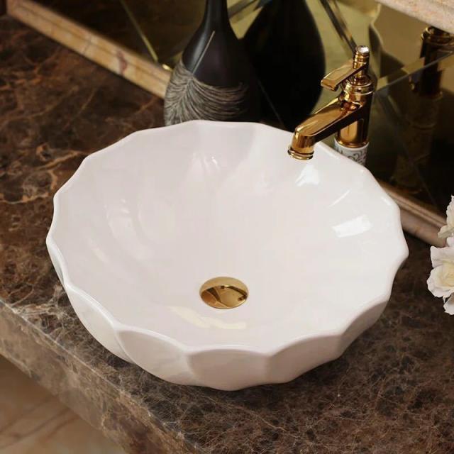 洗面ボウルセット 洗面ボール ．陶器 手水鉢 手洗器 手洗い鉢 洗面器 蛇口 排水金具付の通販は 41,470円