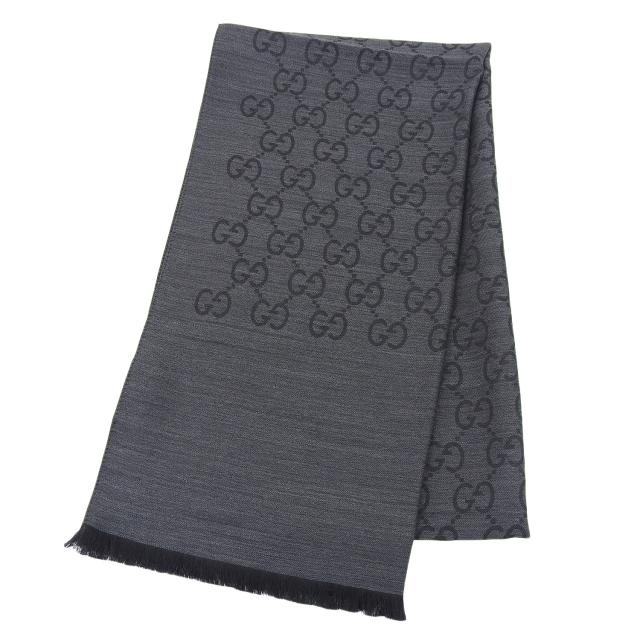 グッチ ストール 女性 レディース プレゼントGUCCI GG柄 ダークグレー 1659043g6461100 ギフトケース付き ブランド