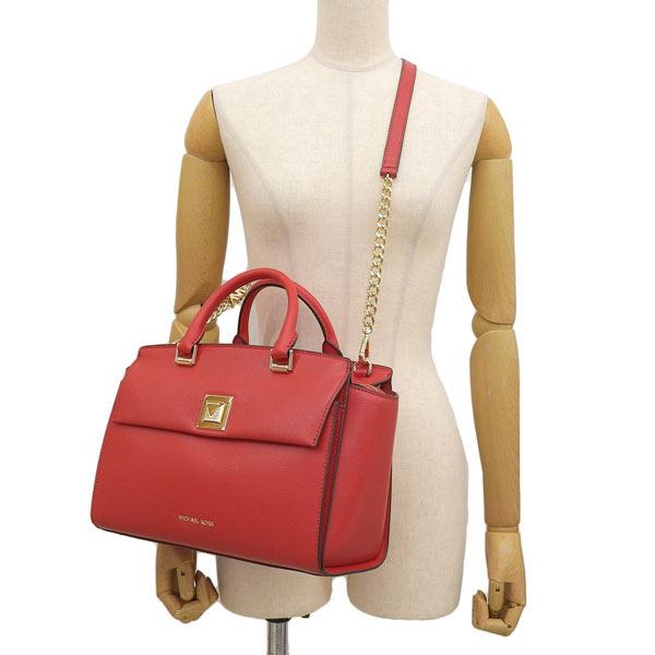 マイケルコース バッグ レディース ショルダーバッグ 2WAY ハンドバッグ レザー レッド SYLVIA MD TZ SATCHEL 30S9GYLS2L-683 MICHAEL KORS_5