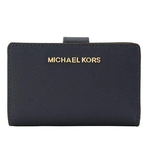 マイケルコース M.MICHAEL KORS レディース BIFLD ZIP COIN WLLET L字ファスナー二つ折財布 折り財布 ネイビー 35f7gtvf2 母の日　土日祝も毎日発送します