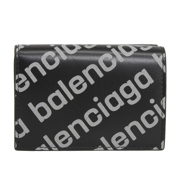 バレンシアガ 財布 レディース 三つ折り財布 アウトレット レザー ブラックマルチ 59431723V731090 BALENCIAGA_1