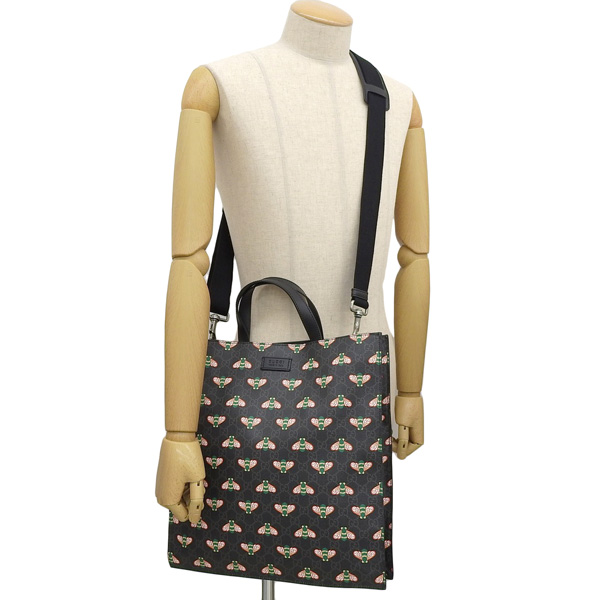 グッチ バッグ メンズ トートバッグ 2WAYバッグ ショルダーバッグ アウトレット ブラックマルチ 681298UIEBN1058 GUCCI 母の日　土日祝も毎日発送します_5