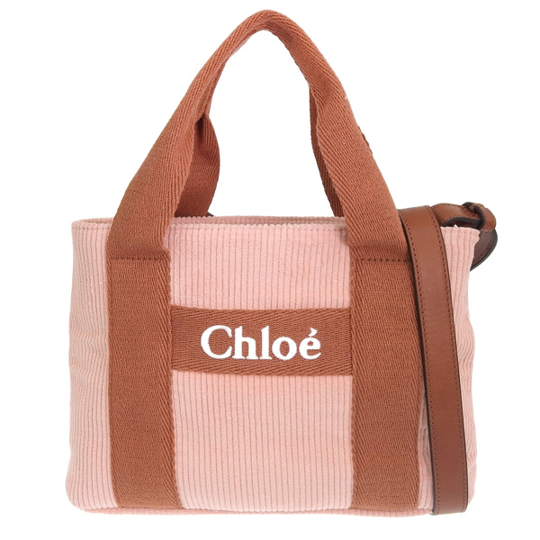 クロエ バッグ レディース 2WAY ショルダーバッグ トートバッグ ハンドバッグ コーデュロイ ピンク C20274-454 クロエキッズ Chloe Kids 大人もOK_1