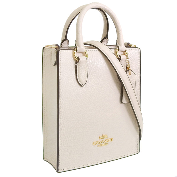 コーチ バッグ レディース ハンドバッグ アウトレット レザー チョーク PLLD LTH NS MIN TOTE CJ500IMCHK COACH 母の日　土日祝も毎日発送します