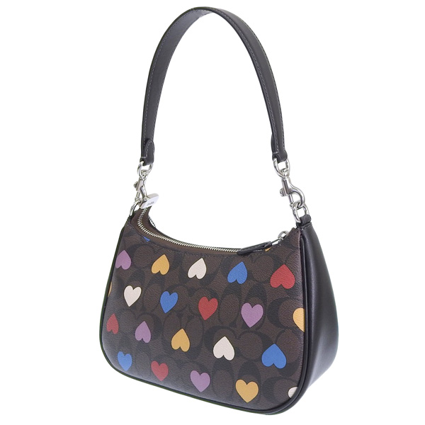 コーチ バッグ レディース 2WAY ショルダーバッグ アウトレット ブラウンマルチ テリ シグネチャー キャンバス ハートプリント MLT HRT SIG TRI SB CP112SVN2R COACH コーチ バッグ レディース 2WAY ショルダーバッグ アウトレット