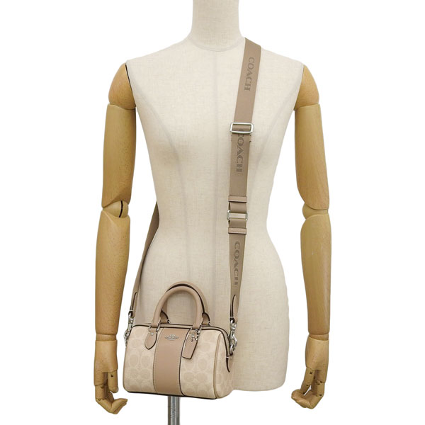 COACH コーチ 2wayショルダーバッグ ベージュ シグネチャー コーチ