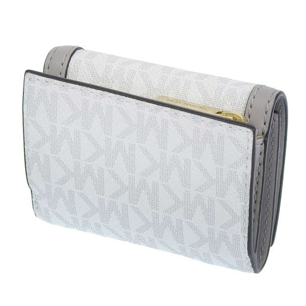 マイケルコース 財布 レディース 三つ折り財布 アウトレット レザー ホワイト×グレー D35F3GTVD0V-OPTWHT MICHAEL KORS 母の日　土日祝も毎日発送します