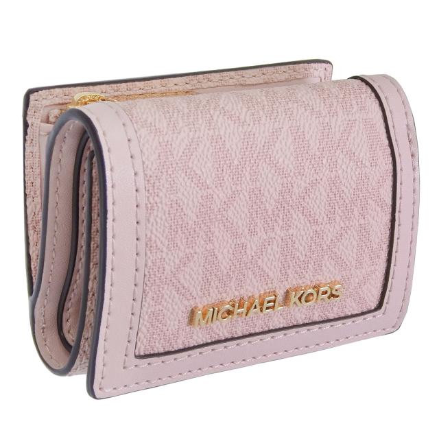 マイケルコース MICHAEL KORS 二つ折り財布 ピンク モノグラム