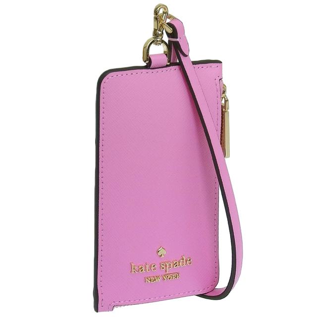 ケイトスペード カードケース レディース アウトレット レザー ピンク マディソン ランヤード MADISON CRD CSE LNYRD KC573-652 KATE SPADE