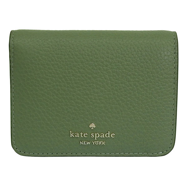 ケイトスペード 財布 レディース 二つ折り財布 アウトレット レザー グリーン レナ スモールバイフォールドウォレット LENA SM SLIMBFLD WLT KH788-300 KATE SPADE ケイトスペード 財布 レディース 二つ折り財布 アウトレット レザー