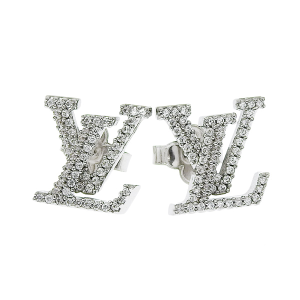 ルイヴィトン アクセサリー レディース ピアス シルバー ピアス・LV アイコニック ストラス M00608 LOUIS VUITTON_1