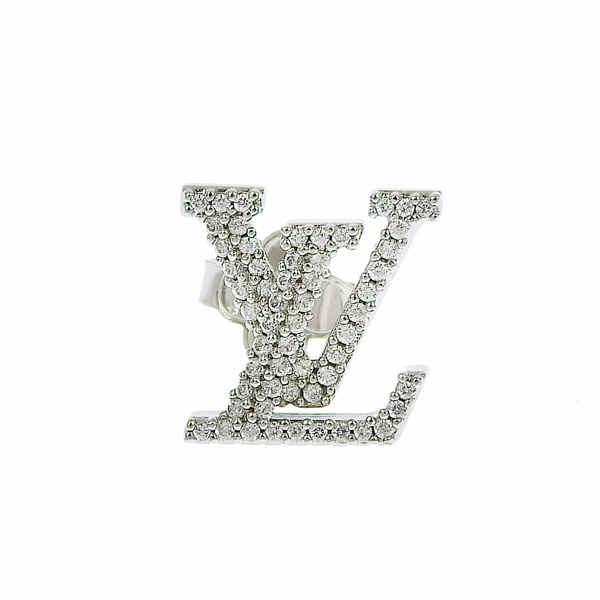 ルイヴィトン アクセサリー レディース ピアス シルバー ピアス・LV アイコニック ストラス M00608 LOUIS VUITTON_5