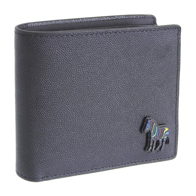 ポールスミス 財布 メンズ 二つ折り財布 レザー ブラック ゼブラ WALLET BILLFOLD COIN M2A6078-NMUZEB-79 PAUL SMITH