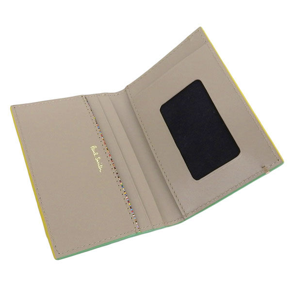 ポールスミス 小物 メンズ カードケース アウトレット レザー グレー