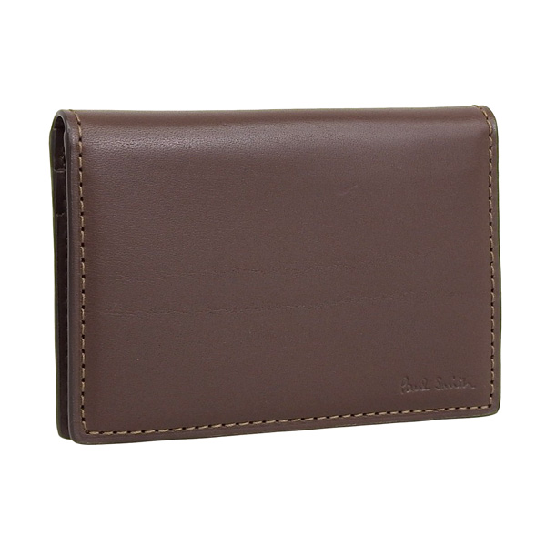 ポールスミス 小物 メンズ レディース カードケース アウトレット レザー チョコ PSMP0094 PAUL SMITH 母の日　土日祝も毎日発送します